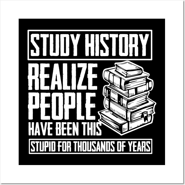 Historian Joke Dont Make Me Repeat Myself History Teacher Wall Art by Riffize